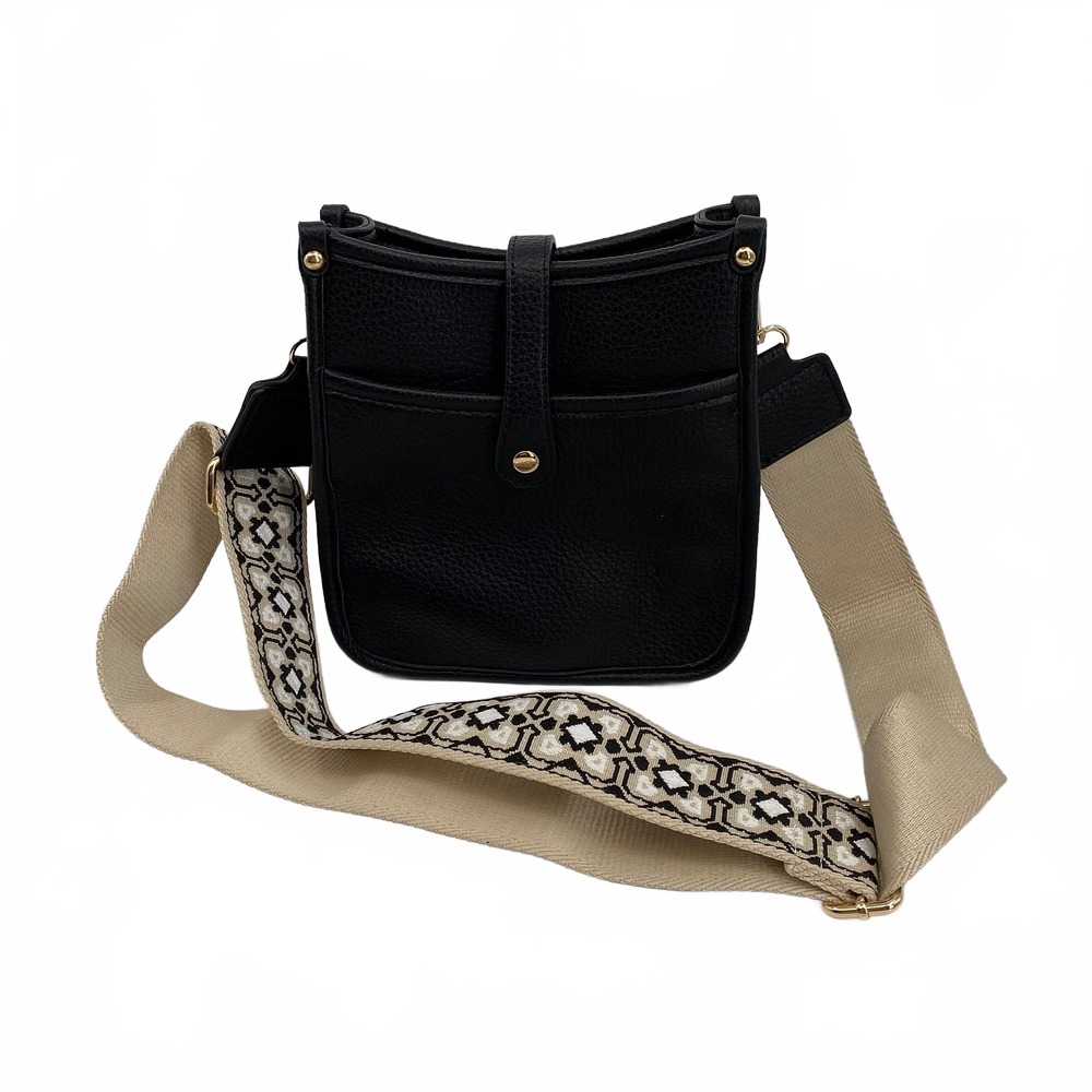 Moda Luxe Black Beige Crossbody Bag